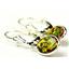 925 Sterling Silver Leverback Earrings, Created Red/Brown Opal, SE001
