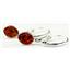 925 Sterling Silver Leverback Earrings, Created Red/Brown Opal, SE001