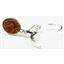 925 Sterling Silver Leverback Earrings, Created Red/Brown Opal, SE001