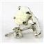 925 Sterling Silver Post Earrings, Created White Opal, SE002C