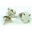 925 Sterling Silver Post Earrings, Created White Opal, SE002C