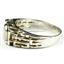 925 Sterling Silver Men's Nugget Ring, Created White Opal, SR197