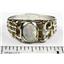 925 Sterling Silver Men's Nugget Ring, Created White Opal, SR197