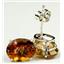 925 Sterling Silver Post Earrings, Twilight Fire Topaz, SE102