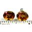 925 Sterling Silver Post Earrings, Twilight Fire Topaz, SE102