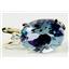 P019, Neptune Garden Topaz 14k Gold Pendant