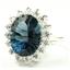 SR310, Quantum Cut London Blue Topaz Sterling Silver Ring