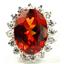SR310, Padparadsha CZ, 925 Sterling Silver Ring
