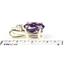 P021, Amethyst 14K Gold Pendant w/accent