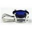 925 Sterling Silver Pendant, Created Blue Sapphire, SP002