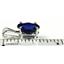 925 Sterling Silver Pendant, Created Blue Sapphire, SP002