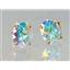 14k Gold Post Earrings, Mercury Mist Topaz, E002