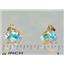 14k Gold Post Earrings, Mercury Mist Topaz, E002