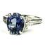 925 Sterling Silver Ladies Ring, Created Blue Sapphire, SR136