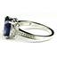 925 Sterling Silver Ladies Ring, Created Blue Sapphire, SR136