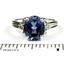 925 Sterling Silver Ladies Ring, Created Blue Sapphire, SR136