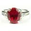 925 Sterling Silver Ladies Ring, Created Ruby, SR136