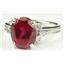 925 Sterling Silver Ladies Ring, Created Ruby, SR136