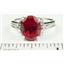 925 Sterling Silver Ladies Ring, Created Ruby, SR136