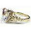 10K, 14K or 18K Gold Angel Ring, Mercury Mist Topaz, R154
