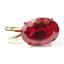 P006, Created Ruby, 14k Gold Pendant