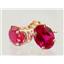 14k Gold Post Earrings, Created Ruby, E002
