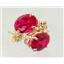 14k Gold Post Earrings, Created Ruby, E002