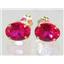 14k Gold Post Earrings, Created Ruby, E002