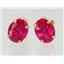 14k Gold Post Earrings, Created Ruby, E002