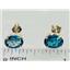 14k Gold Post Earrings, London Blue Topaz, E002