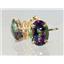 14k Gold Post Earrings, Mystic Fire Topaz, E002
