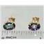 14k Gold Post Earrings, Mystic Fire Topaz, E002