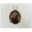 P040, Smoky Quartz 14K Gold Pendant