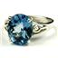 SR139, Swiss Blue Topaz, 925 Sterling Silver Ring