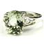 SR139, Green Amethyst, 925 Sterling Silver Ring