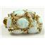 B003C, White Lab Opal Gold Bracelet