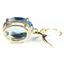 14k Gold Leverback Earrings, Swiss Blue Topaz, E407