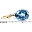 14k Gold Leverback Earrings, Swiss Blue Topaz, E407
