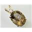 P018, Smoky Quartz 14k Gold Pendant