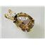 P018, Smoky Quartz 14k Gold Pendant