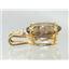 P018, Smoky Quartz 14k Gold Pendant