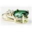 P021, Russian Nanocrystal Emerald, 14k Gold Pendants