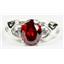 SR243, Garnet CZ, 925 Sterling Silver Ring