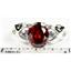 SR243, Garnet CZ, 925 Sterling Silver Ring