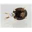 P022, Smoky Quartz 14K Gold Pendant w/accent