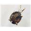 P022, Smoky Quartz 14K Gold Pendant w/accent