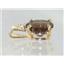 P022, Smoky Quartz 14K Gold Pendant w/accent