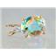 P022, Mercury Mist Topaz 14K Gold Pendant w/accent