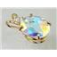 P022, Mercury Mist Topaz 14K Gold Pendant w/accent