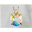 P022, Mercury Mist Topaz 14K Gold Pendant w/accent